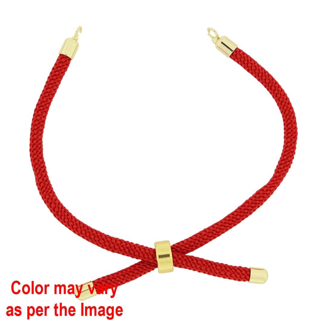Crafteria Colour And Gold Rope Bracelet With Adjustable Clasp