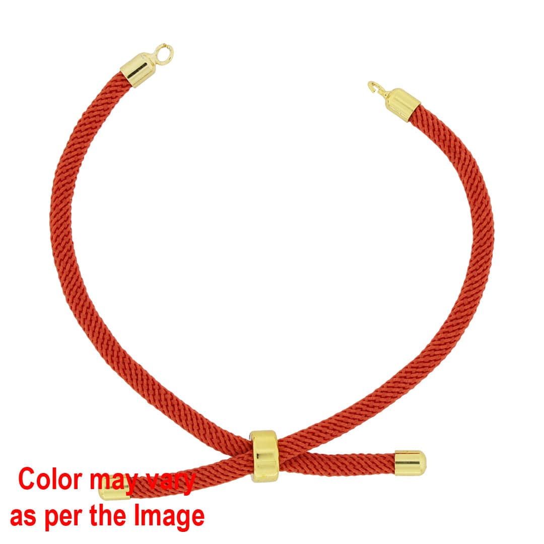 Crafteria Colour And Gold Rope Bracelet With Adjustable Clasp