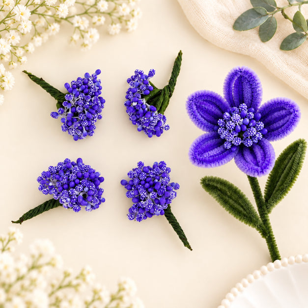 Violet Purple Ind Polons Stamens for DIY Flower Making