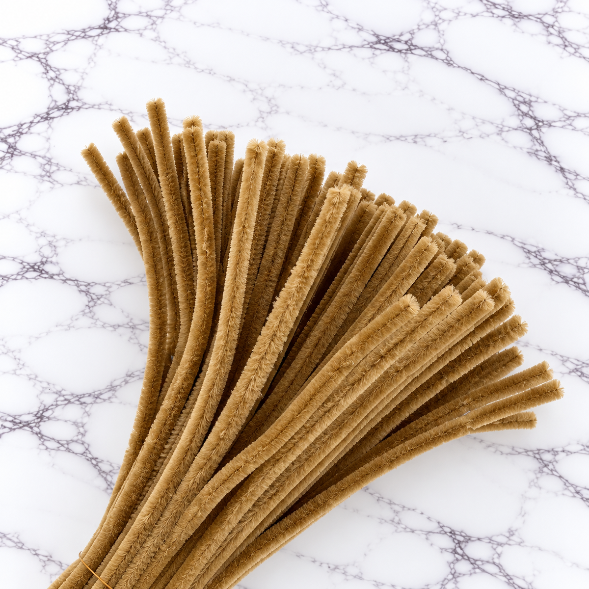 Khaki Brown Chenille Pipe Cleaners 10MM – Pack of 100 Pcs