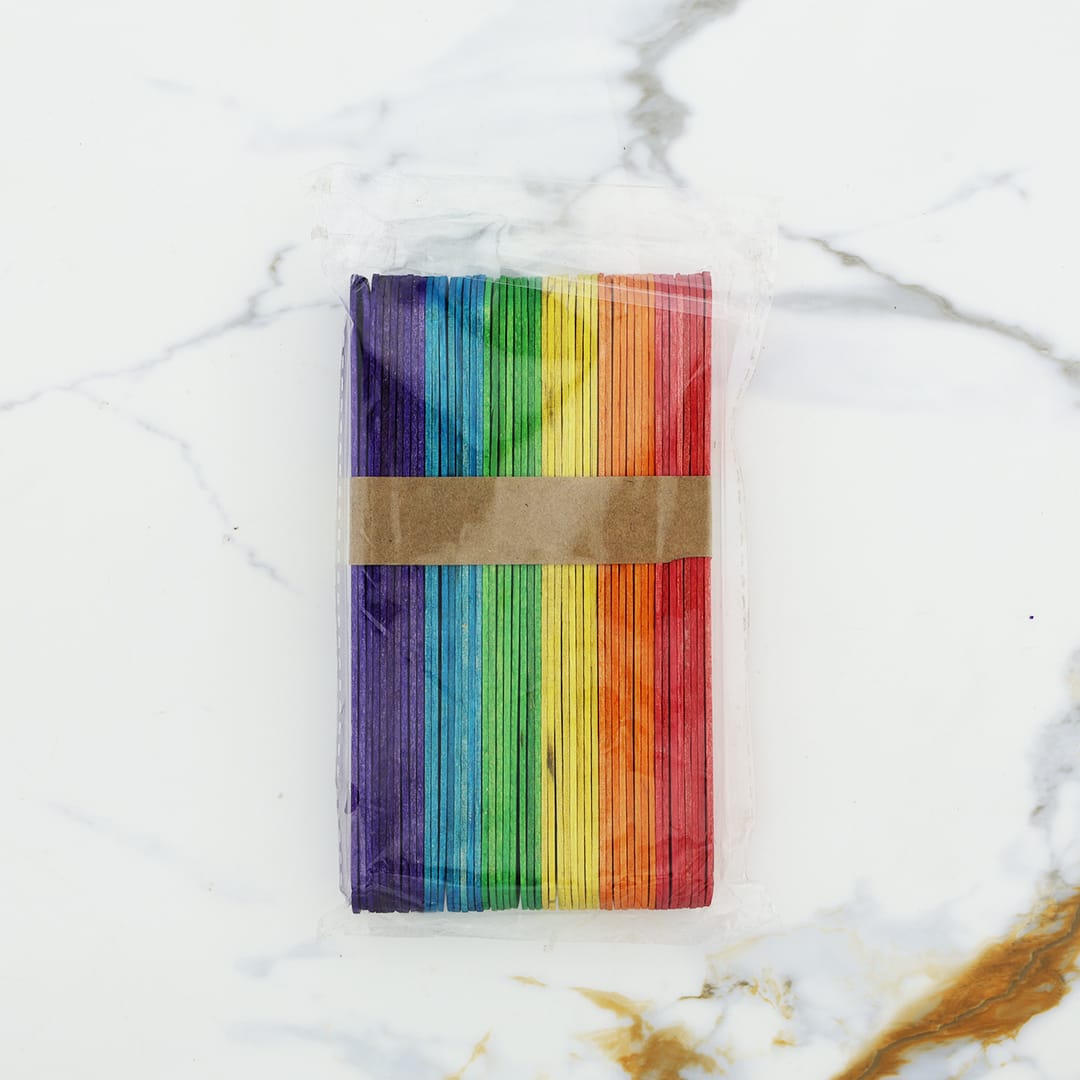 Multicolour Jumbo Wooden Craft Sticks (15 Cm) – Pack Of 50