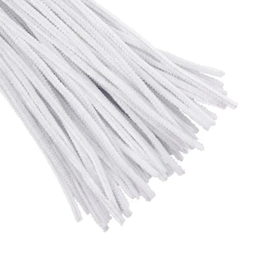 Crafteria White Pipe Cleaner Regular Colour (100Pcs/Pack)