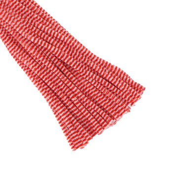 Crafteria White & Red Chenille Stripe Pipe Cleaners