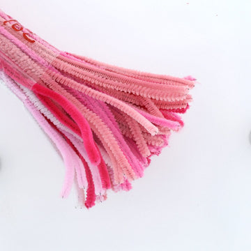 Crafteria Pink Pipe Cleaner Mono Chrome (100Pcs/Pack)