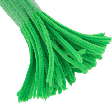 Crafteria Green Neon Pipe Cleaner Regular Colour (100Pcs/Pack)