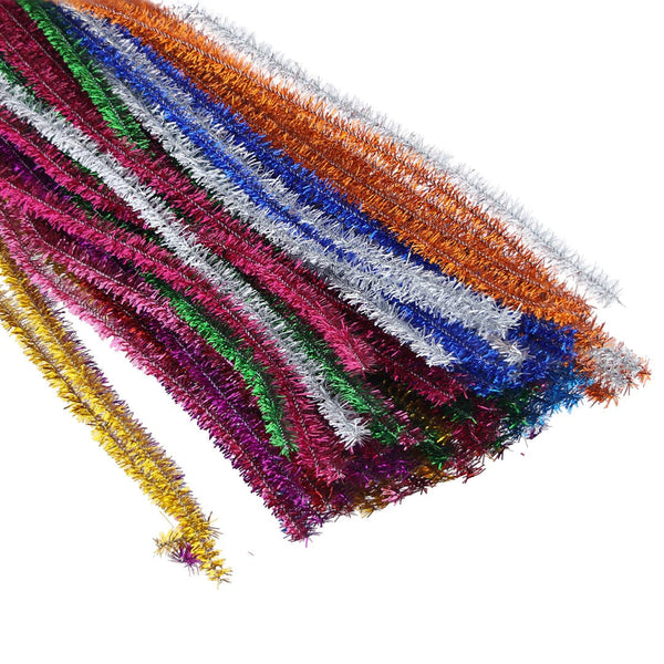 Crafteria Multi Pipe Cleaner Zari Mix Colour (100Pcs/Pack)