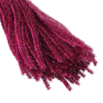 Crafteria Magenta Pipe Cleaner Zari Mix Colour (100Pcs/Pack)