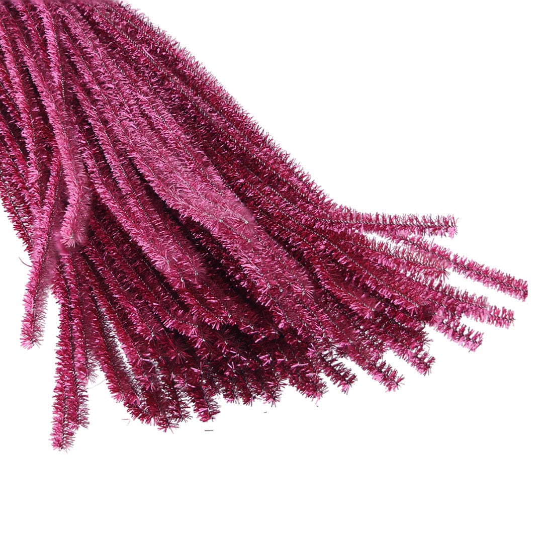 Crafteria Pink Pipe Cleaner Zari Mix Colour (100Pcs/Pack)