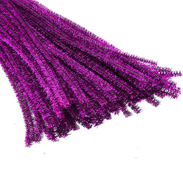 Crafteria Purple Pipe Cleaner Zari Mix Colour (100Pcs/Pack)