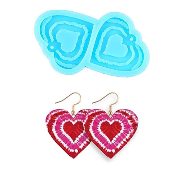 My Store SILICON MOULD HEART DESIGN EARRING MOULD