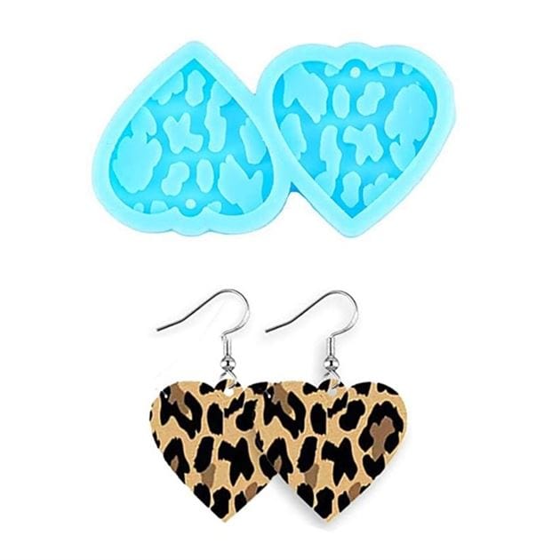 My Store SILICON MOULD HEART DESIGN EARRING MOULD