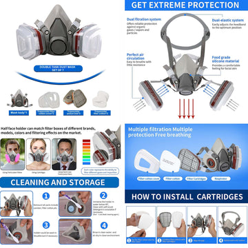 My Store MASK MASK RESPIRATOR MASK WITH SAFETY GOGGLE