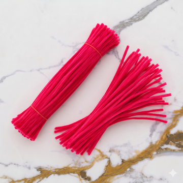 Premium Pipe Cleaners (7-8MM Approx.) (Neon Pink)