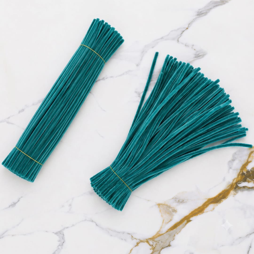 Crafteria Capri Green Premium Pipe Cleaners (8MM Approx.)