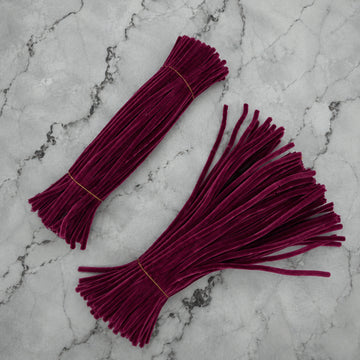 Premium Pipe Cleaners (7-8MM Approx.) (Burgundy)