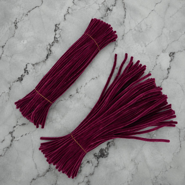 Premium Pipe Cleaners (7-8MM Approx.) (Burgundy)