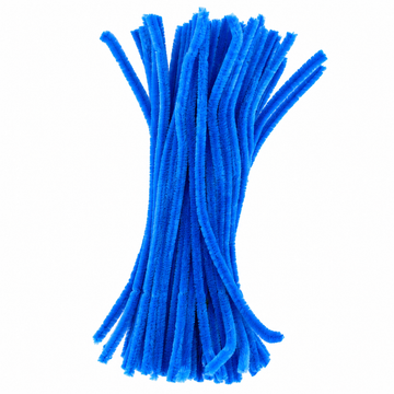 Electric Blue Chenille Pipe Cleaners 10MM – Pack of 100 Pcs