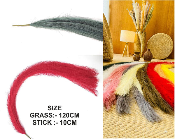 My Store GRASS BUS GREEN FAUX BOHO PAMPAS GRASS