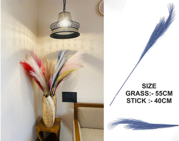 My Store GRASS BLUE GLITTERING PAMPAS GRASS