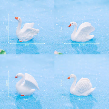 Crafteria 4Pcs Swan Miniatures