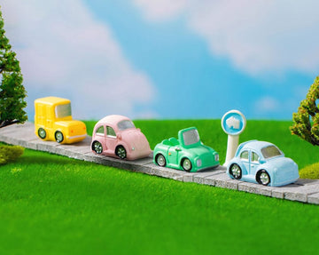 Crafteria Cars (4Pcs) Mini House Miniature Set