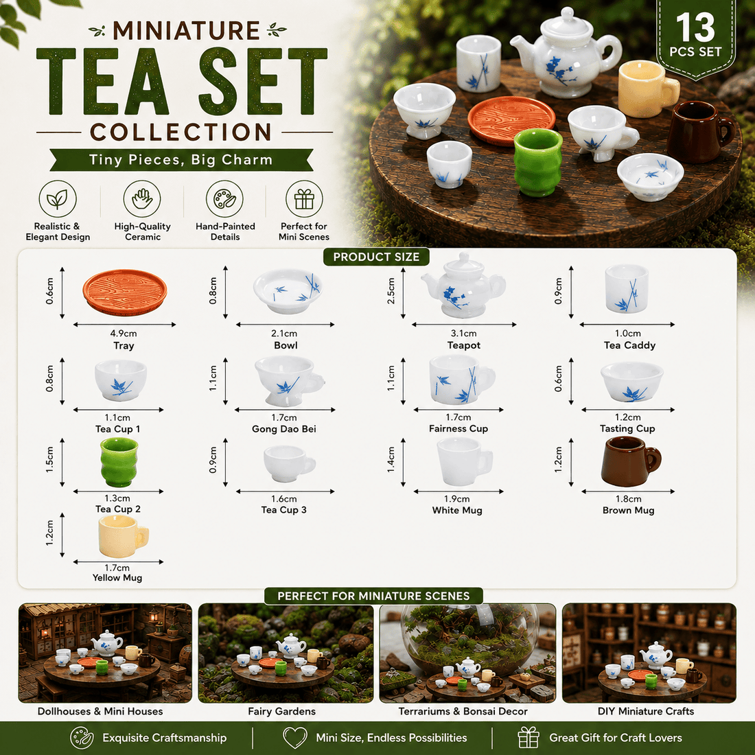 Crafteria Tea Set Miniature