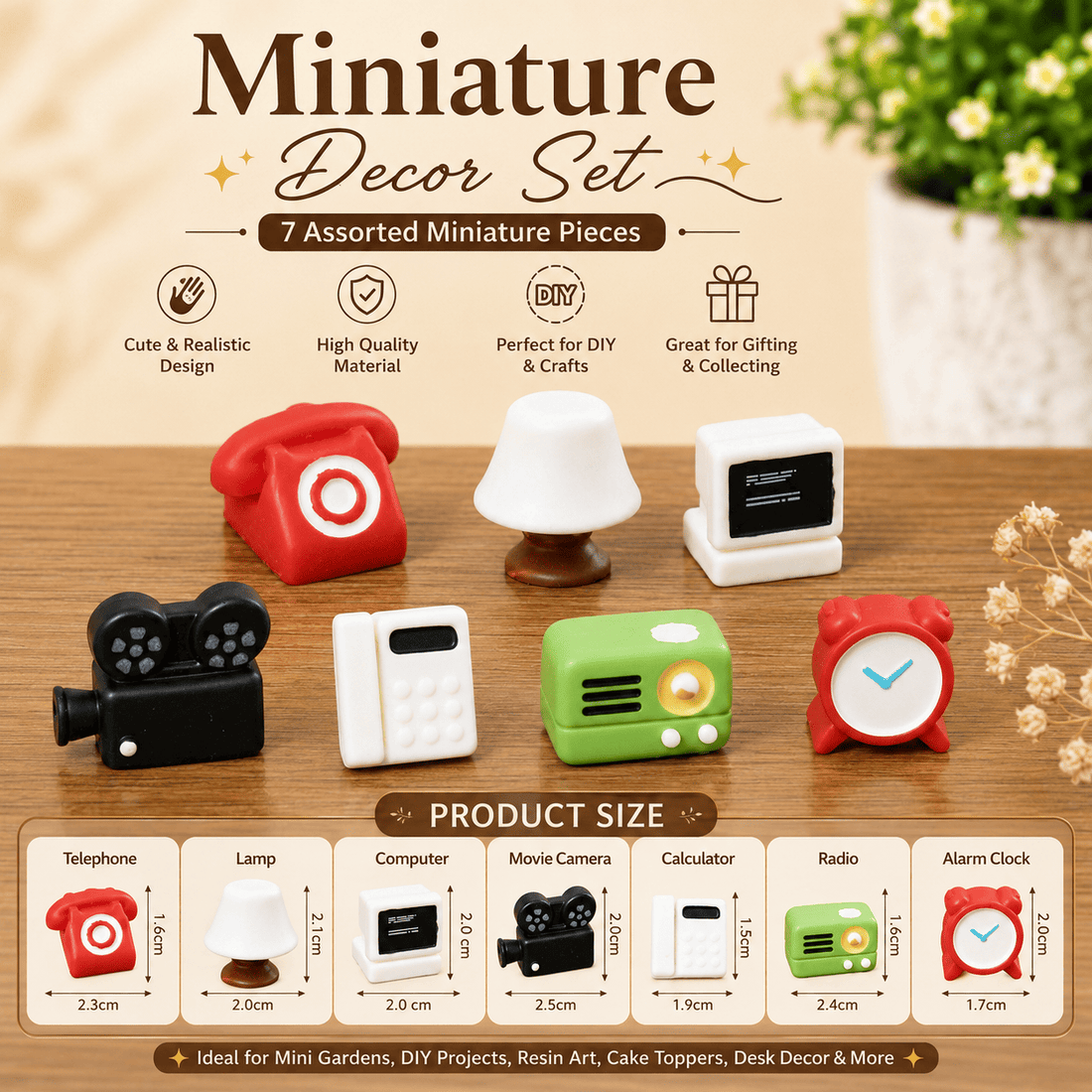 Crafteria 7 Pcs Electronic Home Appliance Miniature