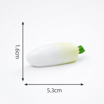 Crafteria White Radish (4Pcs) Vegetable Miniature Series