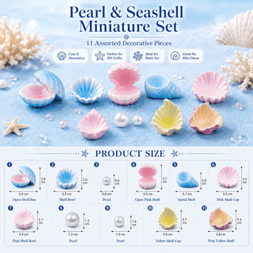 Pearl & Seashell Miniature Set (11 Pcs)