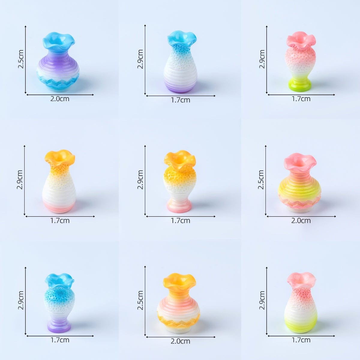 Crafteria 9Pcs Vase Miniature