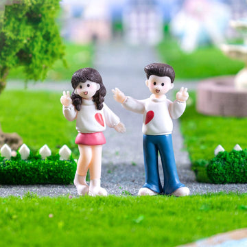 Crafteria White T-Shirt Couple Twinning 2pcs Couple Miniature