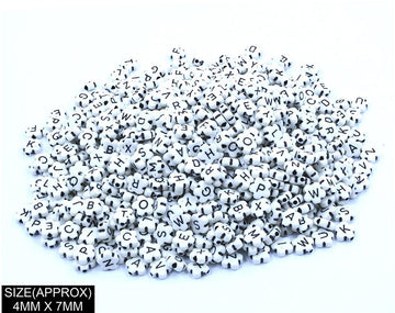 my store BEADS FLOWER ABCD BEADS (WT+BLK)
