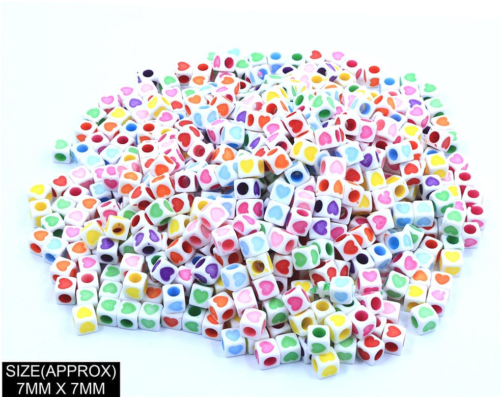 my store BEADS SQUARE HEART BEADS (WT+COL)