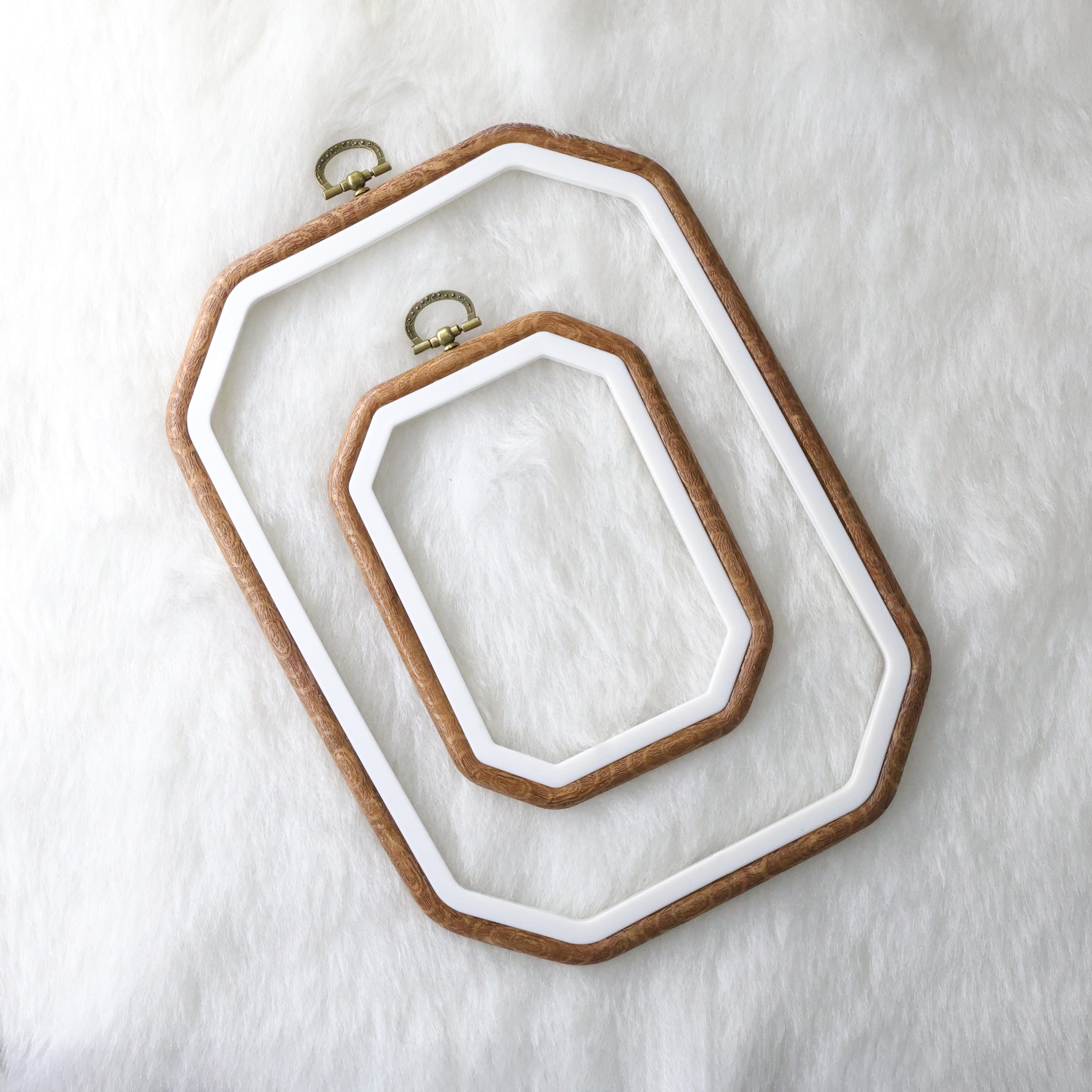 My Store EMBOSSING TOOLS 2 Pcs Rectangle Octagon Embroidery Ring