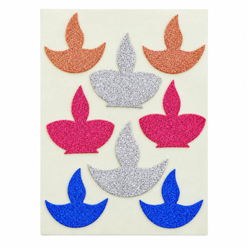 Small Diwali Glitter Sticker D01 (Random Colours)