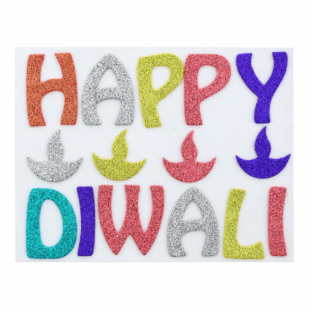Small Happy Diwali Sticker (Random Colours)