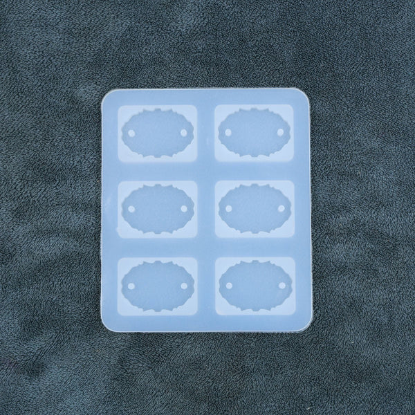 My Store Silicon Mould 6 Cavity Oval Agate Rakhi & Bracelet Mould
