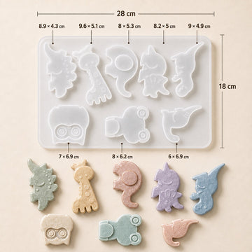 DIY Animal Gypsum & Concrete Painting Crafts Silicone Mould
