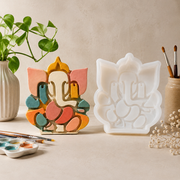 Ganesha Mosaic Silicone Mould – Approx. 6.5 × 6 × 2 CM
