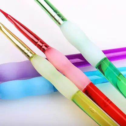 Crafteria 5 PC FLAT BRUSH SET NYLON GRIP
