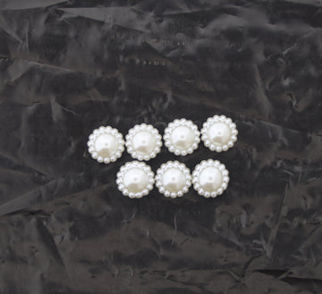 10MM White Beaded Border Moti – Decorative Pearl Embellishment for DIY Craft, Jewellery & Accessories | Pack of Approx. 25 GM