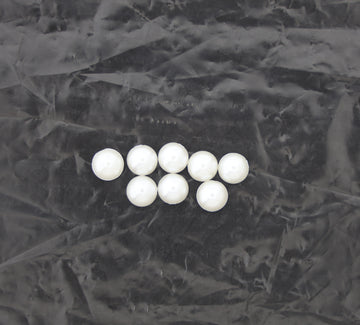 8MM White Pearl Moti – Round Glossy Craft Pearl Beads for Jewellery Making, DIY & Decoration | Pack of Approx. 25 GM