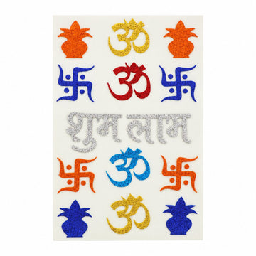 Big Diwali Glitter Sticker D01 (Random Colours)