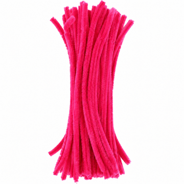 Hot Pink Chenille Pipe Cleaners 10MM – Pack of 100 Pcs