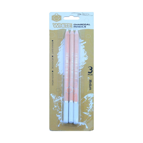 Keep Smiling POTTERY TOOL 3Pcs White Charcoal Pencil