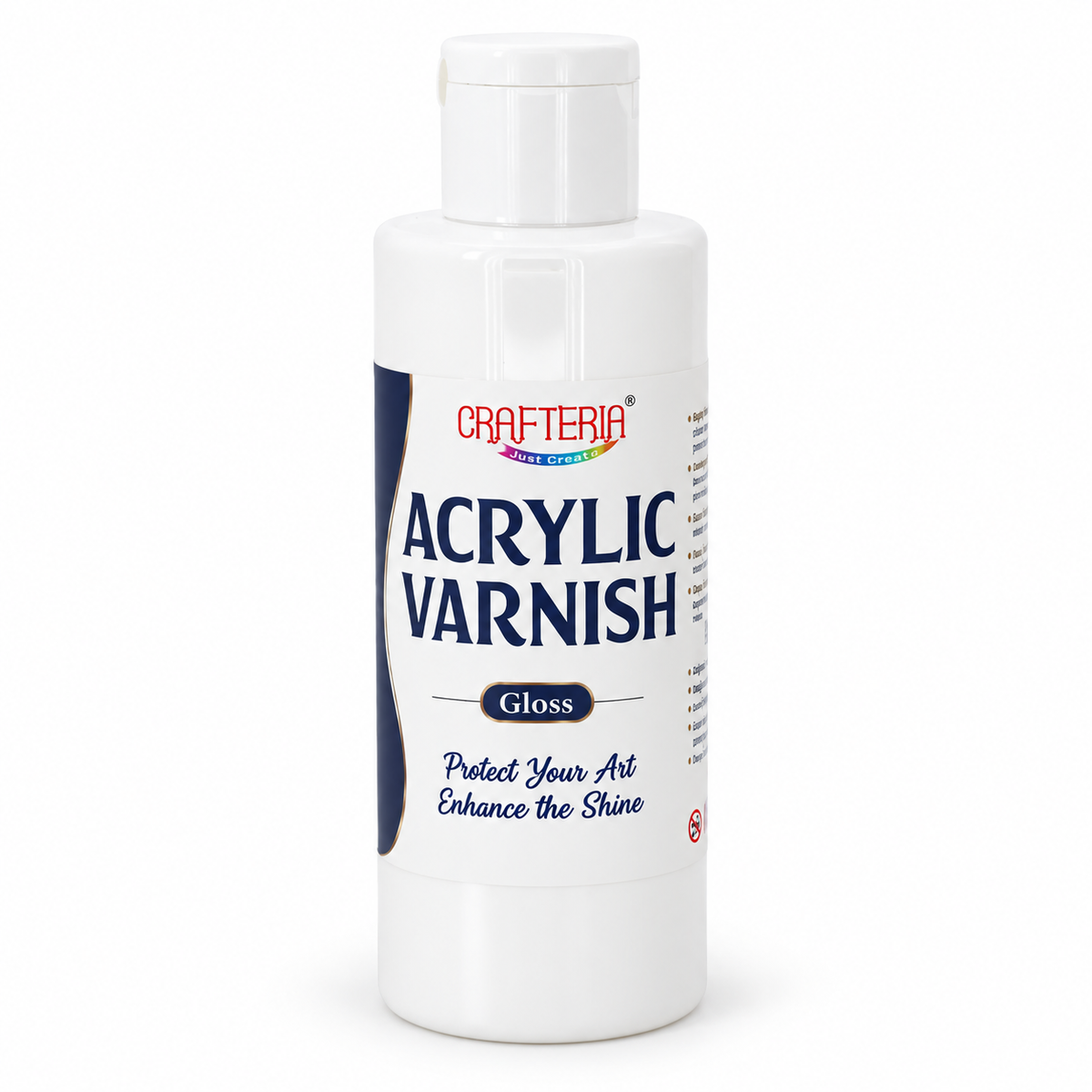Crafteria Acrylic Varnish Gloss – 100 ML | Clear Gloss Protective Finish for Art & Craft
