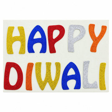 Big Happy Diwali Sticker (Random Colours)