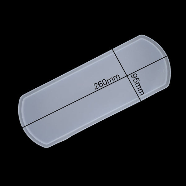 My Store Silicon Mould Rectangle With Curve Border Tray Mould