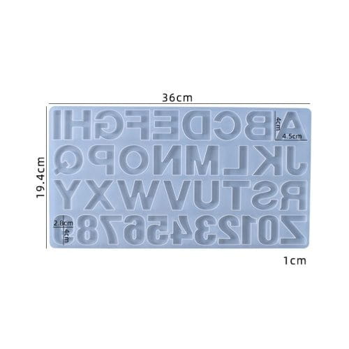 My Store Silicon Mould FRONT POURING ALPHABET WITHOUT HOLE MOULD