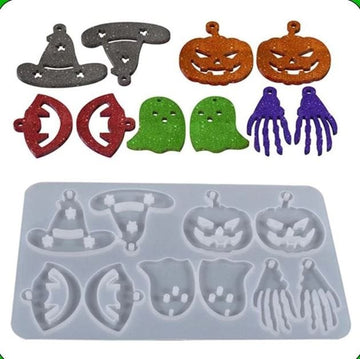 Crafteria 10 in 1 Helloween Jewelery & Keychain Mould